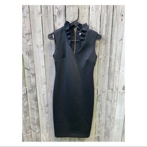 Calvin Klein ruffle collar dress